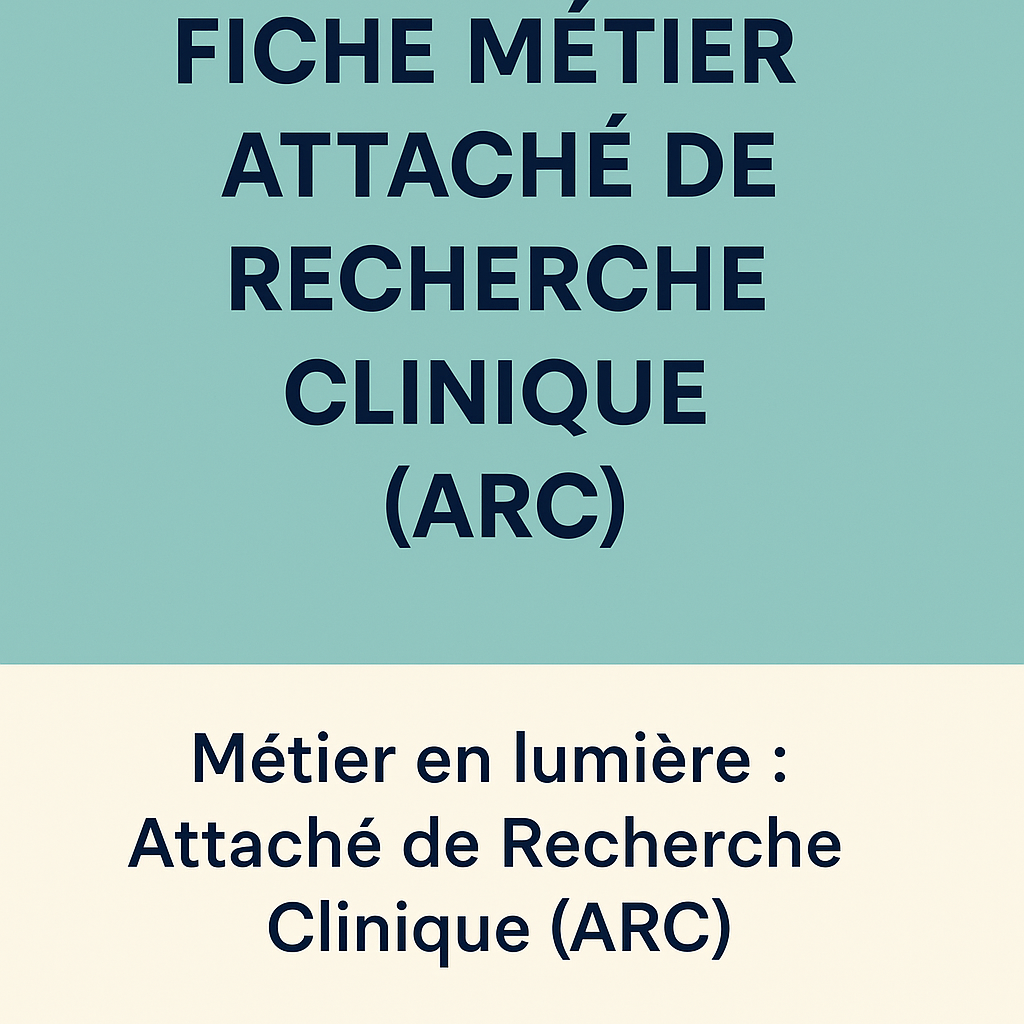FICHE MÉTIERATTACHÉ DE RECHERCHE CLINIQUE (ARC)